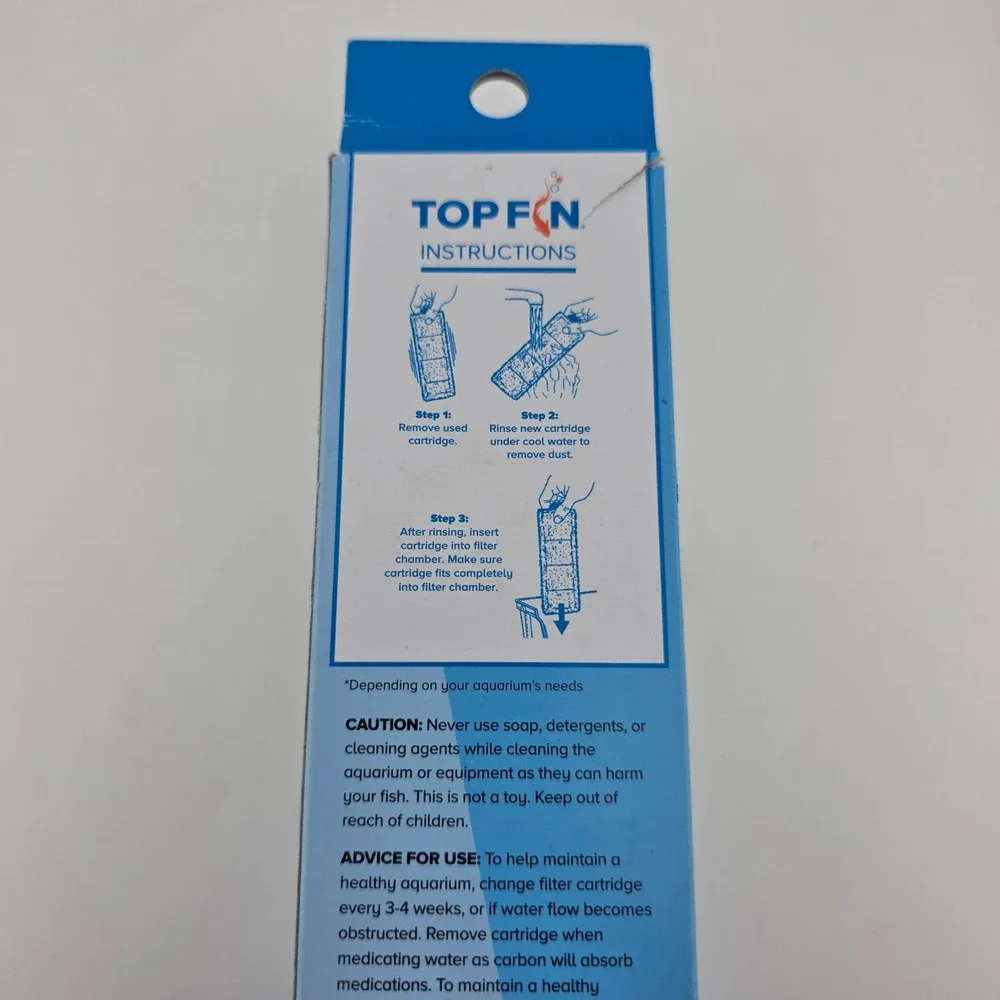 Top Fin Retreat Filter Cartridges RF-S 3 Count Small Desktop Aquarium‎ Refill